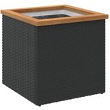 VidaXL-Plantenbak-40x40x40-cm-poly-rattan-zwart