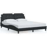 vidaXL Bedframe met hoofdbord kunstleer zwart 160x200 cm