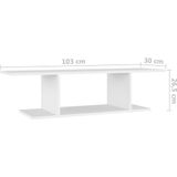 vidaXL Tv-wandmeubel 103x30x26,5 cm wit