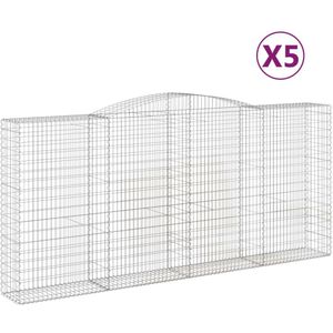 vidaXL Schanskorven 5 st gewelfd 400x50x180/200 cm ijzer