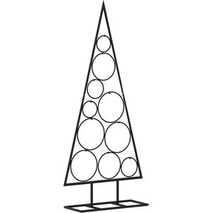 vidaXL Kerstdecoratie kerstboom 90 cm metaal zwart