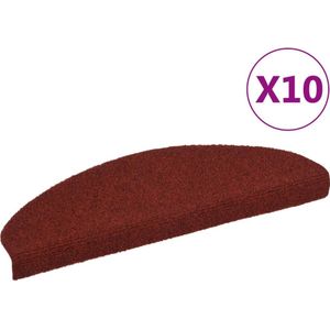 vidaXL Trapmatten zelfklevend 10 st 65x21x4 cm naaldvilt rood