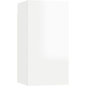 vidaXL Tv-meubel 30,5x30x60 cm spaanplaat hoogglans wit