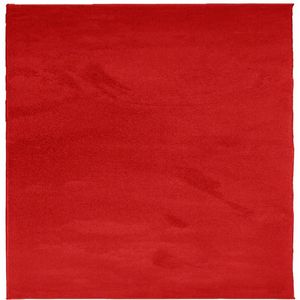 vidaXL Vloerkleed OVIEDO laagpolig 160x160 cm rood