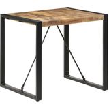 VidaXL Eettafel 80x80x75 cm - Ruw Mangohout