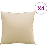 vidaXL Sierkussens 4 st 40x40 cm stof beige