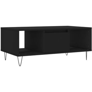 vidaXL Salontafel 90x50x36,5 cm bewerkt hout zwart