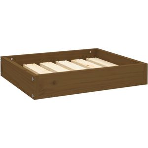 vidaXL Hondenmand 51,5x44x9 cm massief grenenhout honingbruin