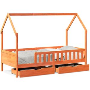 vidaXL Kinderbedframe 90x200 cm massief grenenhout