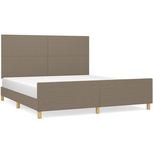 VidaXL Bedframe met Hoofdeinde Stof Taupe 160x200 cm