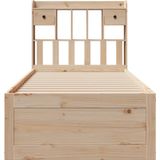 vidaXL - Bed - met - boekenkast - zonder - matras - massief - grenenhoutx190 - cm