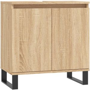 VidaXL Badkamerkast 58x33x60 cm - Bewerkt Hout - Sonoma Eikenkleurig