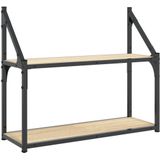 vidaXL-Wandrek-2-laags-60x21x51-cm-bewerkt-hout-sonoma-eikenkleurig