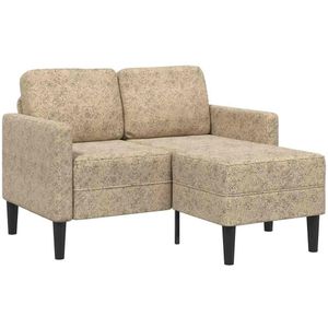 vidaXL 2-zitsbank met chaise longue L-vormig lichtgrijs 125 cm kunstleer