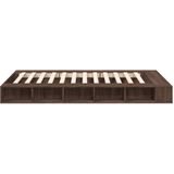 vidaXL Bedframe bewerkt hout bruin eikenkleur 135x190 cm