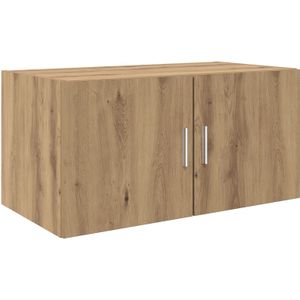 vidaXL Wandkast artisanaal eikenkleurig 80 x 42.5 x 40 cm Bewerkt hout