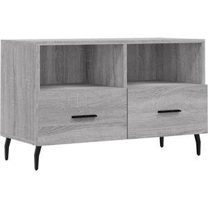 VidaXL Tv-meubel 80x36x50 cm Bewerkt Hout Grijs Sonoma Eikenkleurig