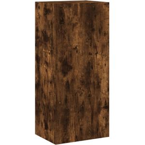 vidaXL Tv-wandmeubel 40,5x30x90 cm bewerkt hout gerookt eikenkleurig