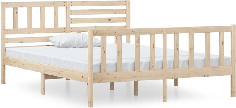 vidaXL Bedframe massief hout 120x190 cm