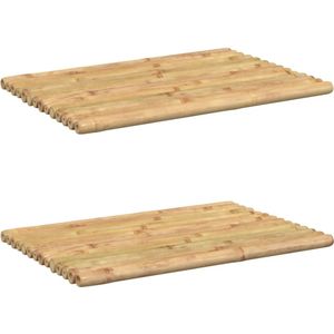 vidaXL Badmatten 2 st 50x35 cm bamboe