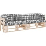 vidaXL Tweezitsbank pallet met kussens geïmpregneerd grenenhout