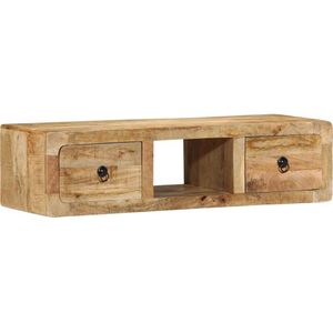 vidaXL Tv-wandmeubel 100x32x25 cm massief hout ruw mangohout