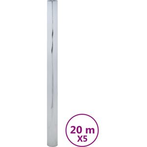 vidaXL Zonnefolies 5 st statisch reflecterend PVC zilverkleurig