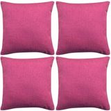 vidaXL-Kussenhoezen-4-stuks-linnen-look-roze-80x80-cm