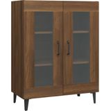 vidaXL Dressoir 69,5x34x90 cm bewerkt hout bruin eikenkleur
