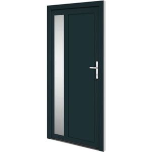 vidaXL Voordeur 108x208 cm PVC antracietkleurig