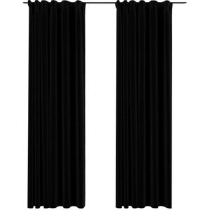 VidaXL-Gordijnen-linnen-look-verduisterend-haken-2-st-140x245-cm-zwart