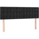 vidaXL Hoofdborden 2 st 72x5x78/88 cm fluweel zwart