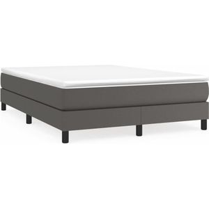 vidaXL Bedframe kunstleer grijs 140x200 cm