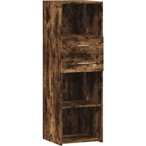 vidaXL Hoge kast 40x42,5x124 cm bewerkt hout gerookt eikenkleurig