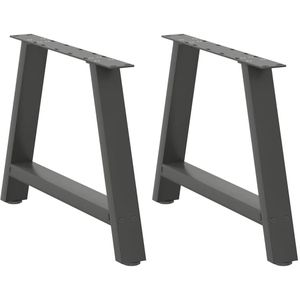 vidaXL Salontafelpoten 2 st A-vormig 70x(42-43) cm staal antraciet