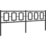 vidaXL Hoofdbord 193 cm metaal zwart