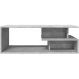 vidaXL Salontafel 102x55x35 cm bewerkt hout betongrijs