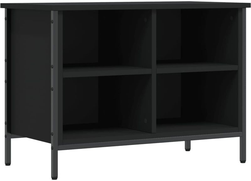 vidaXL Schoenenkast 69x35x50 cm bewerkt hout zwart