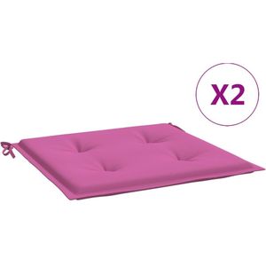 vidaXL-Tuinstoelkussens-2-st-40x40x3-cm-stof-roze