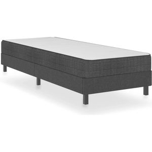 vidaXL Boxspringframe stof grijs 80x200 cm