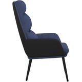 vidaXL Relaxstoel stof blauw