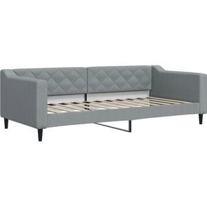 vidaXL Slaapbank 90x200 cm stof lichtgrijs