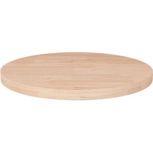 vidaXL Tafelblad rond Ø30x2,5 cm onbehandeld massief eikenhout