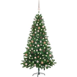 VidaXL-Kunstkerstboom-met-verlichting-en-kerstballen-150-cm-groen