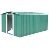 vidaXL-Tuinschuur-257x392x181-cm-metaal-groen