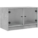 VidaXL-Tv-meubel-met-glazen-deuren-68x37x42-cm-betongrijs