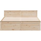 vidaXL - Bedframe - zonder - matras - met - hoofdbord - grenenhout - 180x200 - cm