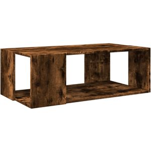 vidaXL Salontafel 89,5x48x30 cm bewerkt hout gerookt eikenkleurig