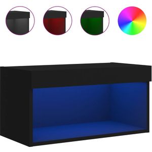 vidaXL Tv-meubel met LED-verlichting 60x30x30 cm zwart