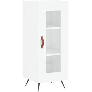 vidaXL Dressoir 34,5x34x90 cm bewerkt hout hoogglans wit